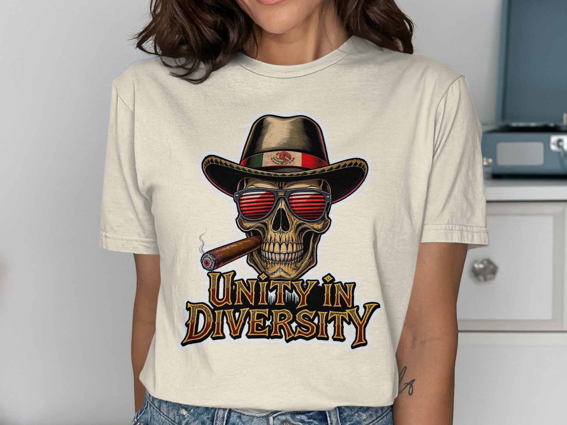 Unity in Diversity Skull Design T-Shirt product type
