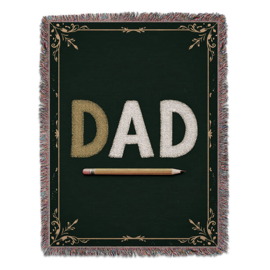 Dad Pencil Design Fringe Border Blanket product