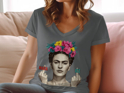 Colorful Floral Headband Graphic Tee for Casual Wear