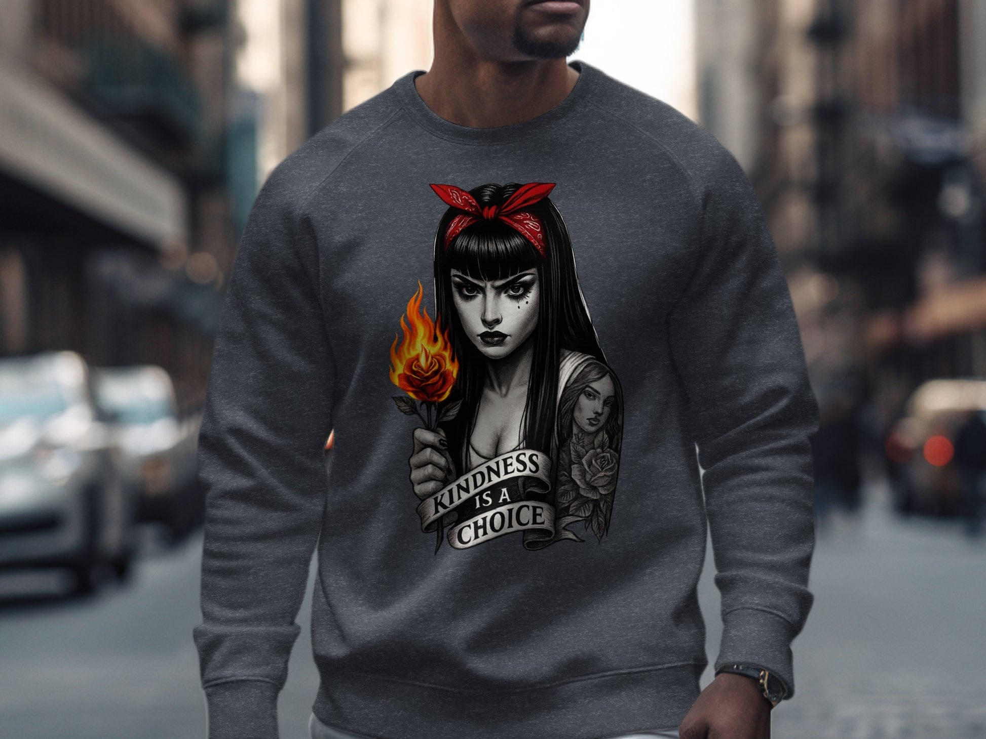 Kindness is a Choice Gothic Graphic Sweatshirt product type