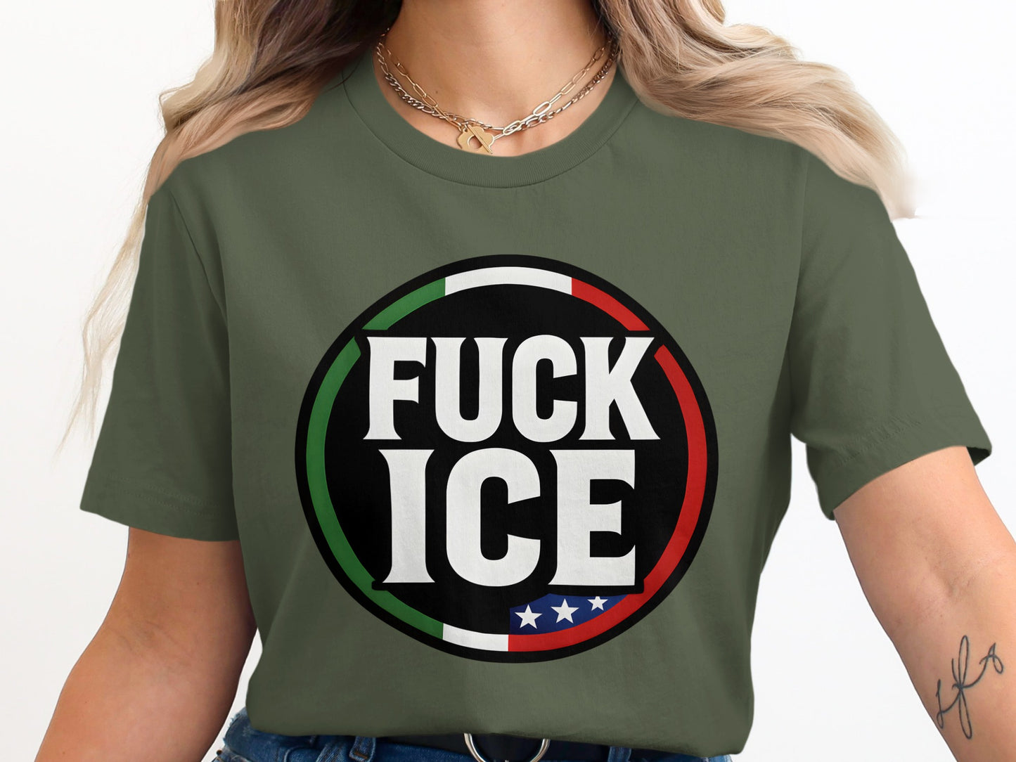 Bold Statement Fuck Ice Graphic T-Shirt product type