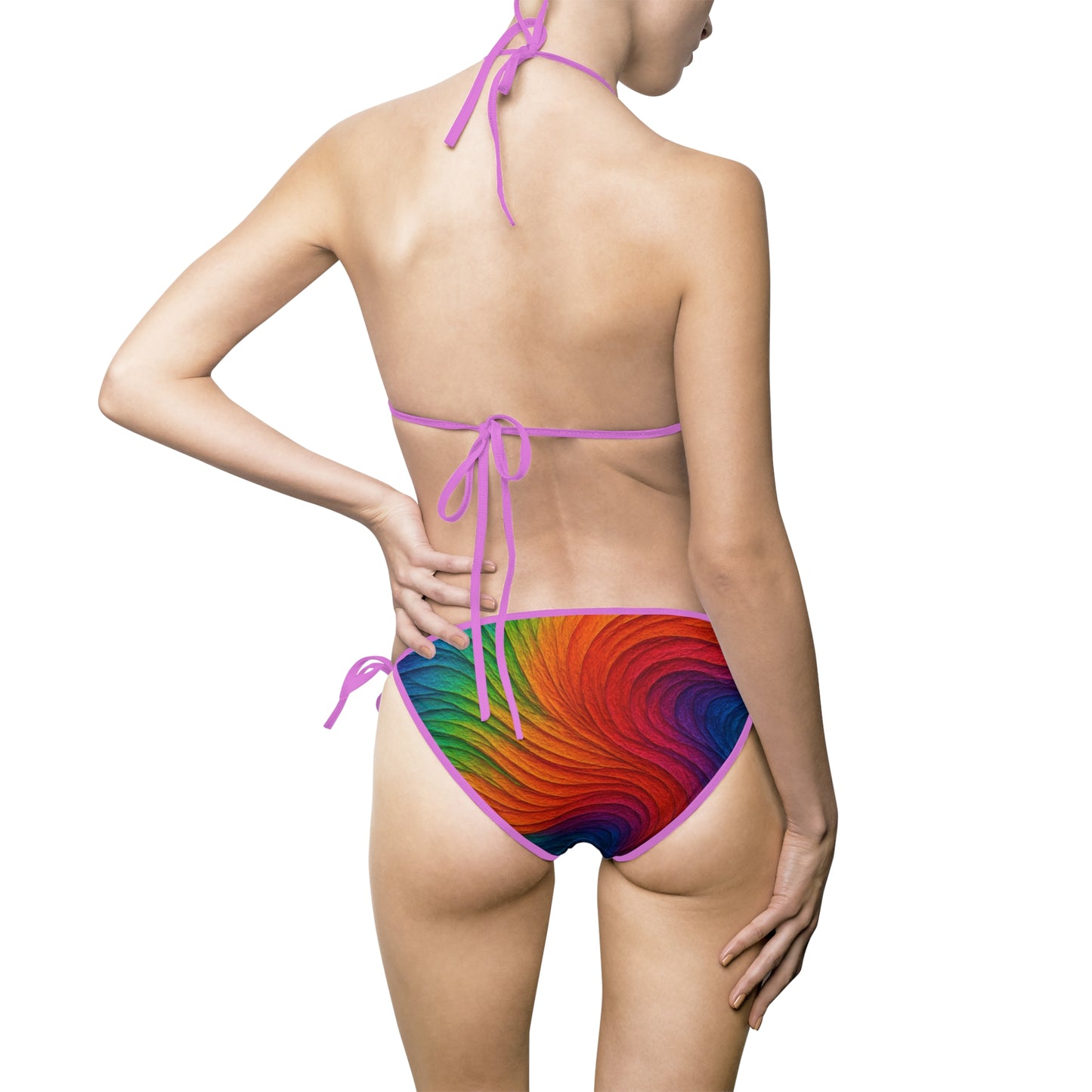 Pride Rainbow Women's Bikini Swimsuit, Gay Pride Swimwear, LGBTQ Beachwear, Summer Pool Party Outfit, Celebrate Love