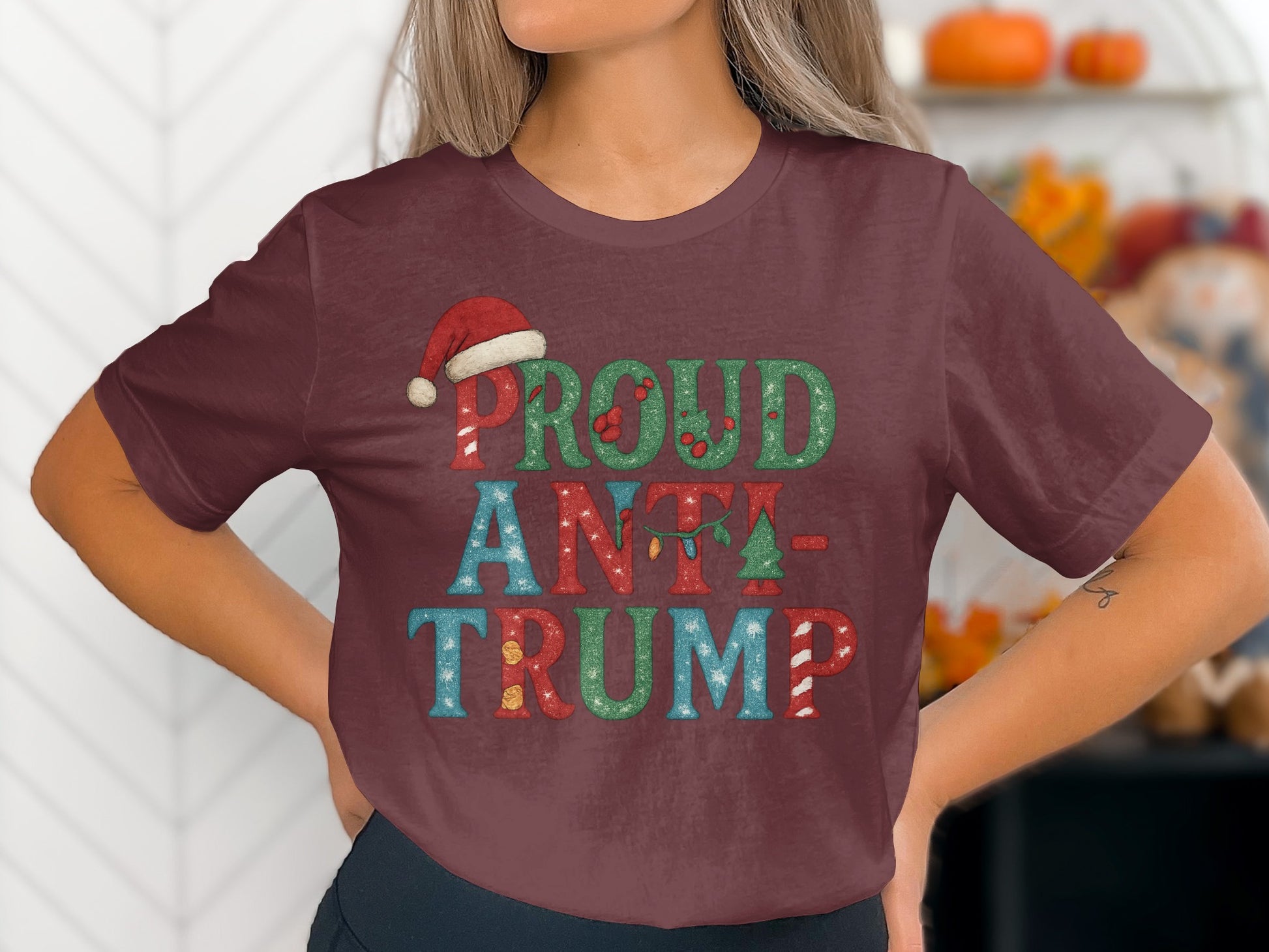Proud Anti-Trump Holiday Graphic Tee Product