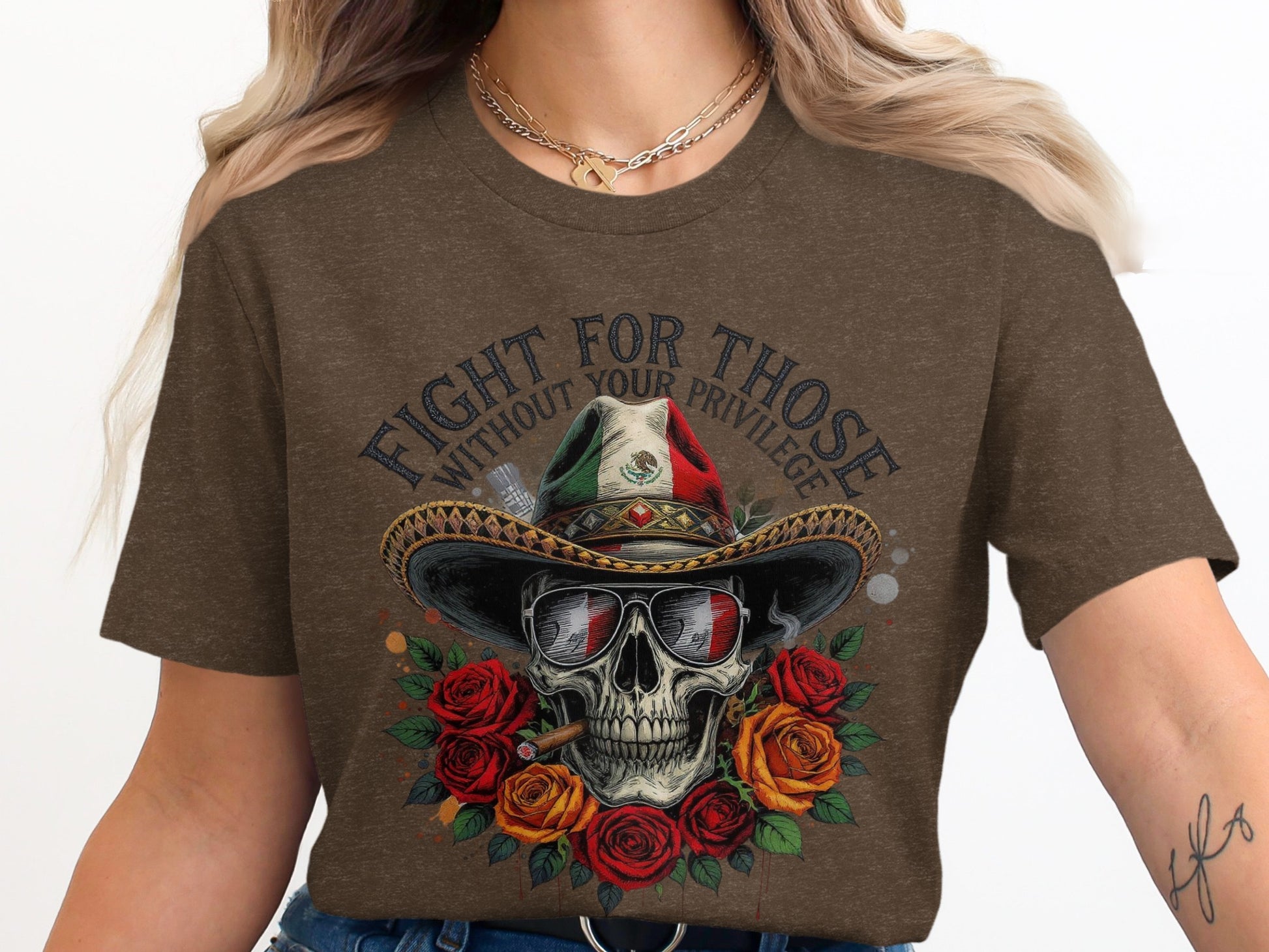 Fight For Those Without Privilege Skull Shirt product