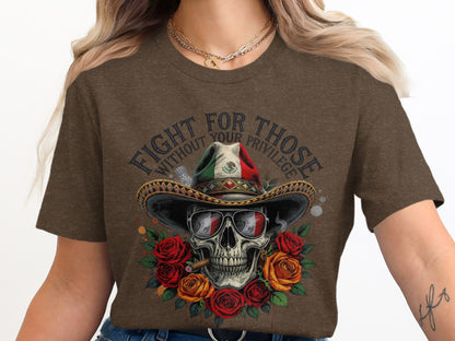 Fight For Those Without Privilege Skull Shirt product