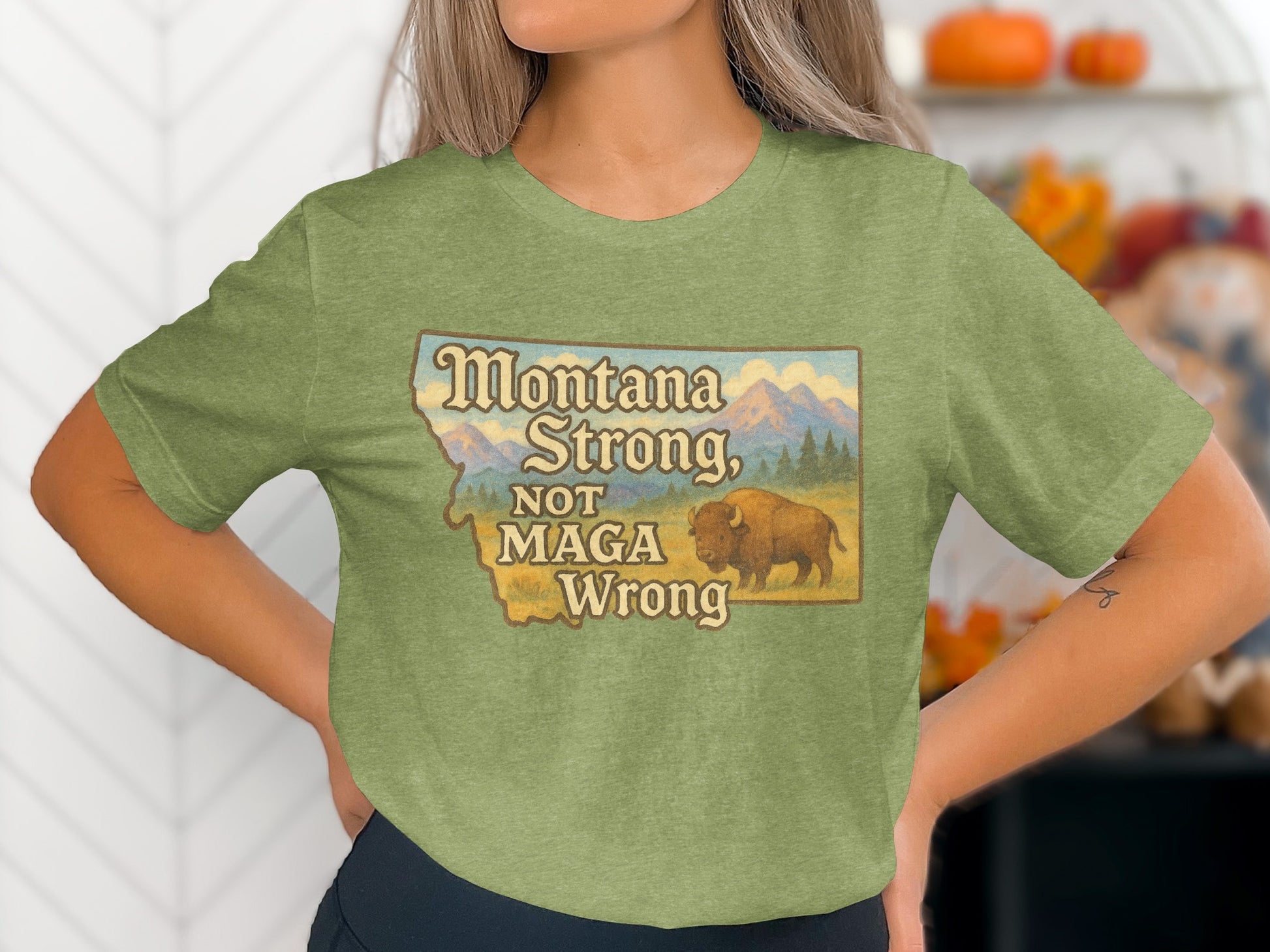 Montana Strong Not MAGA Wrong Graphic T-Shirt product