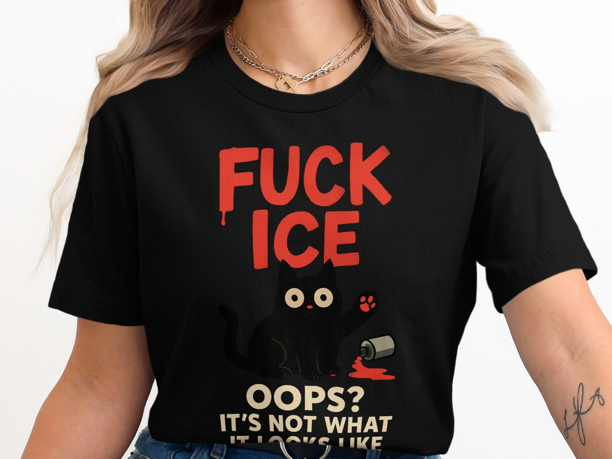 Bold Statement Cat Graphic T-Shirt product type