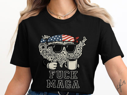 Patriotic Cat Graphic Tee Funny Statement Product