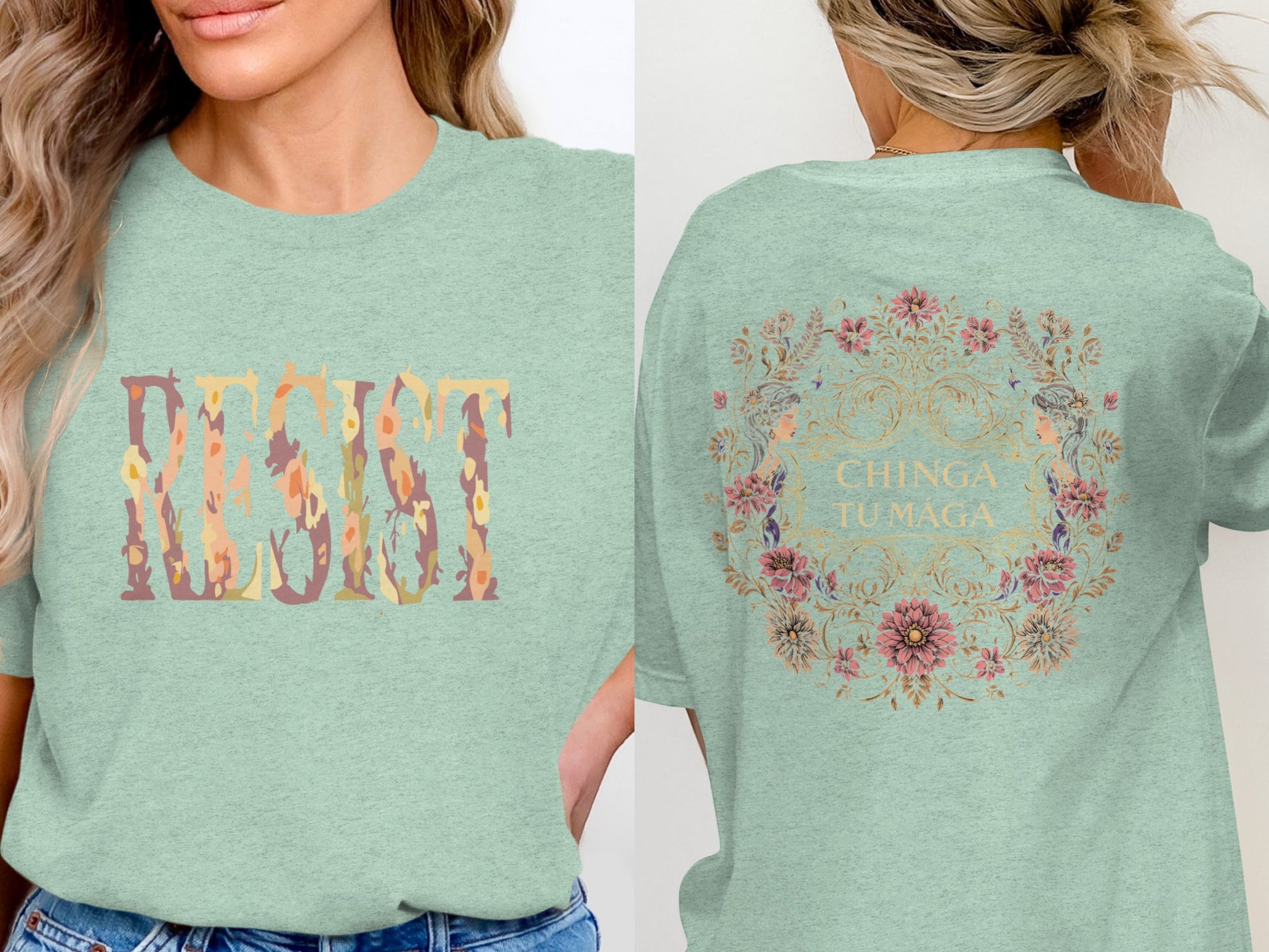 Resist Chinga Tu Maga Design T-Shirt