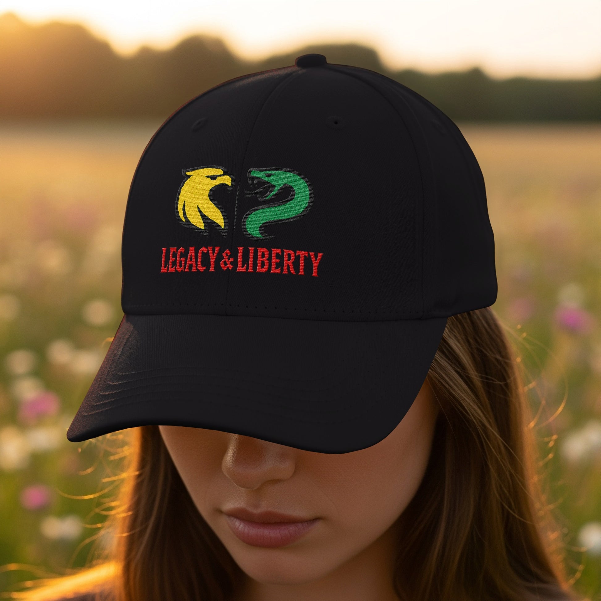 Legacy & Liberty Logo Embroidered Black Cap product type