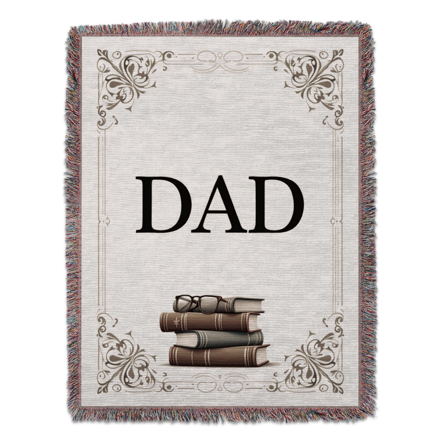 Dad Books and Glasses Design Throw Blanket product