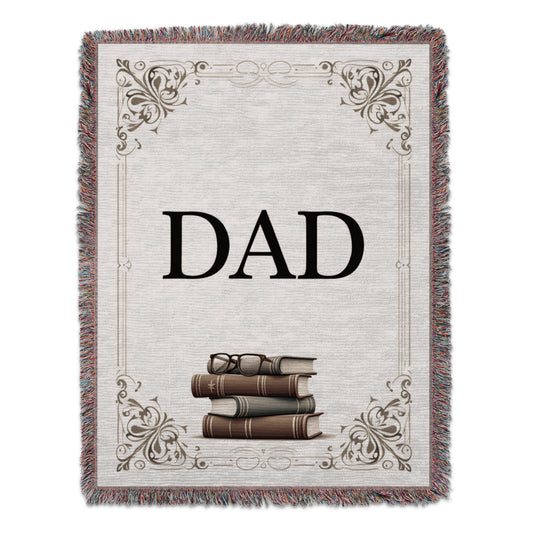 Dad Books and Glasses Design Throw Blanket product