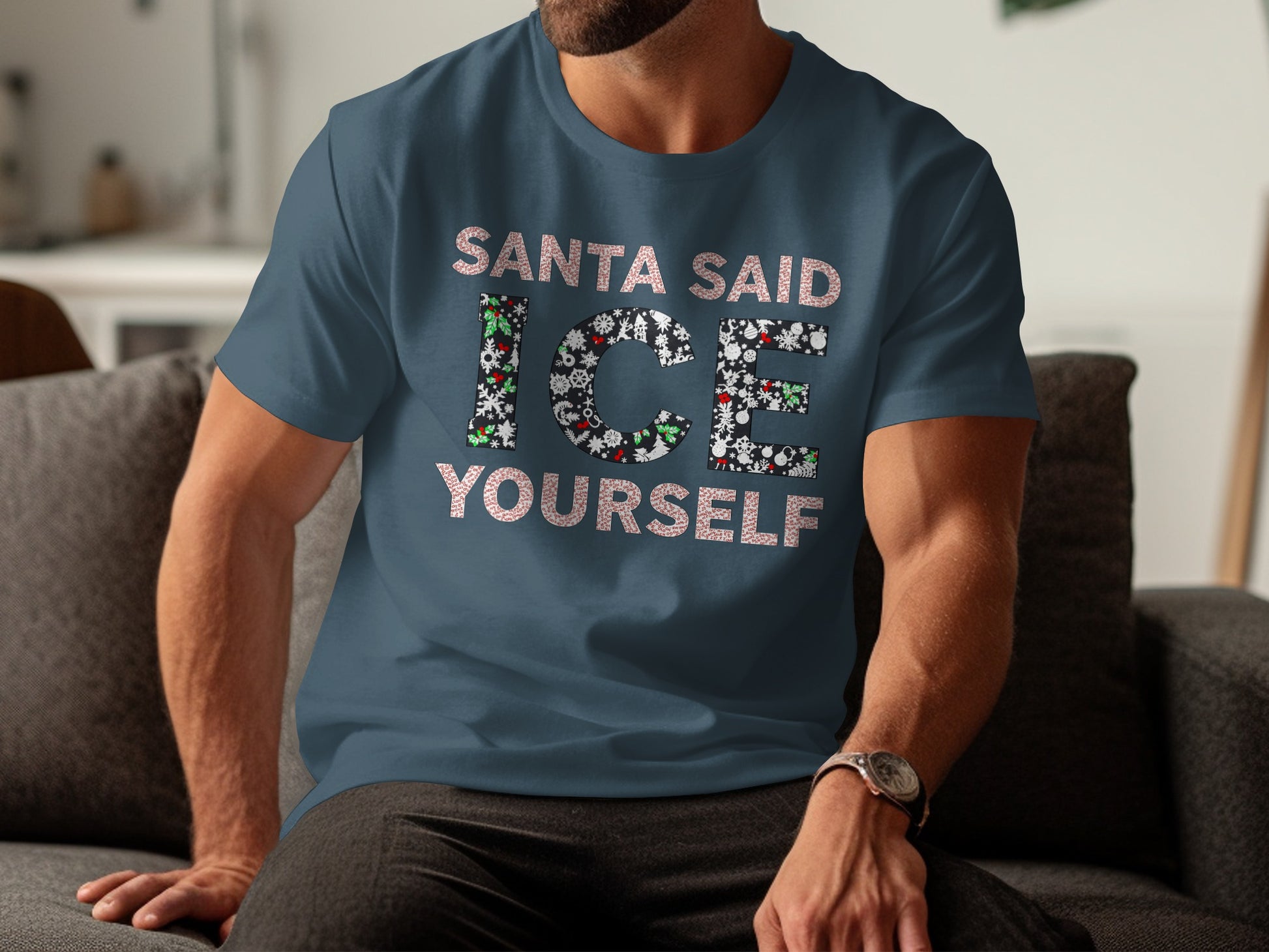 Santa Said Ice Yourself T-shirt Fashion Tee