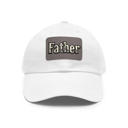 Father Leather Patch Dad Hat - Casual Cap for Dads