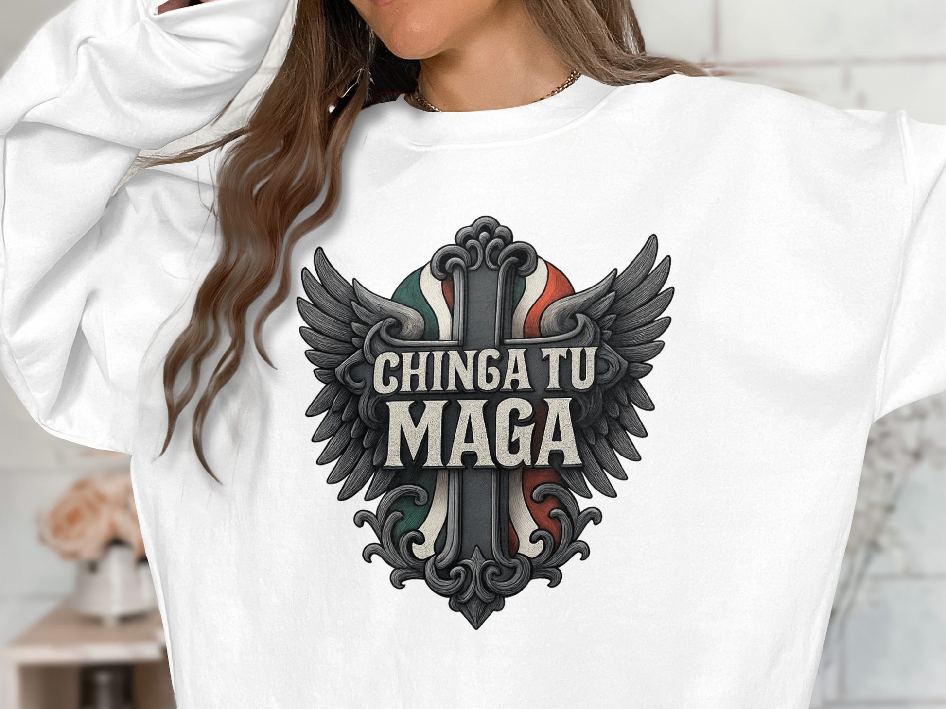 Bold Winged Emblem Statement Sweatshirt product type