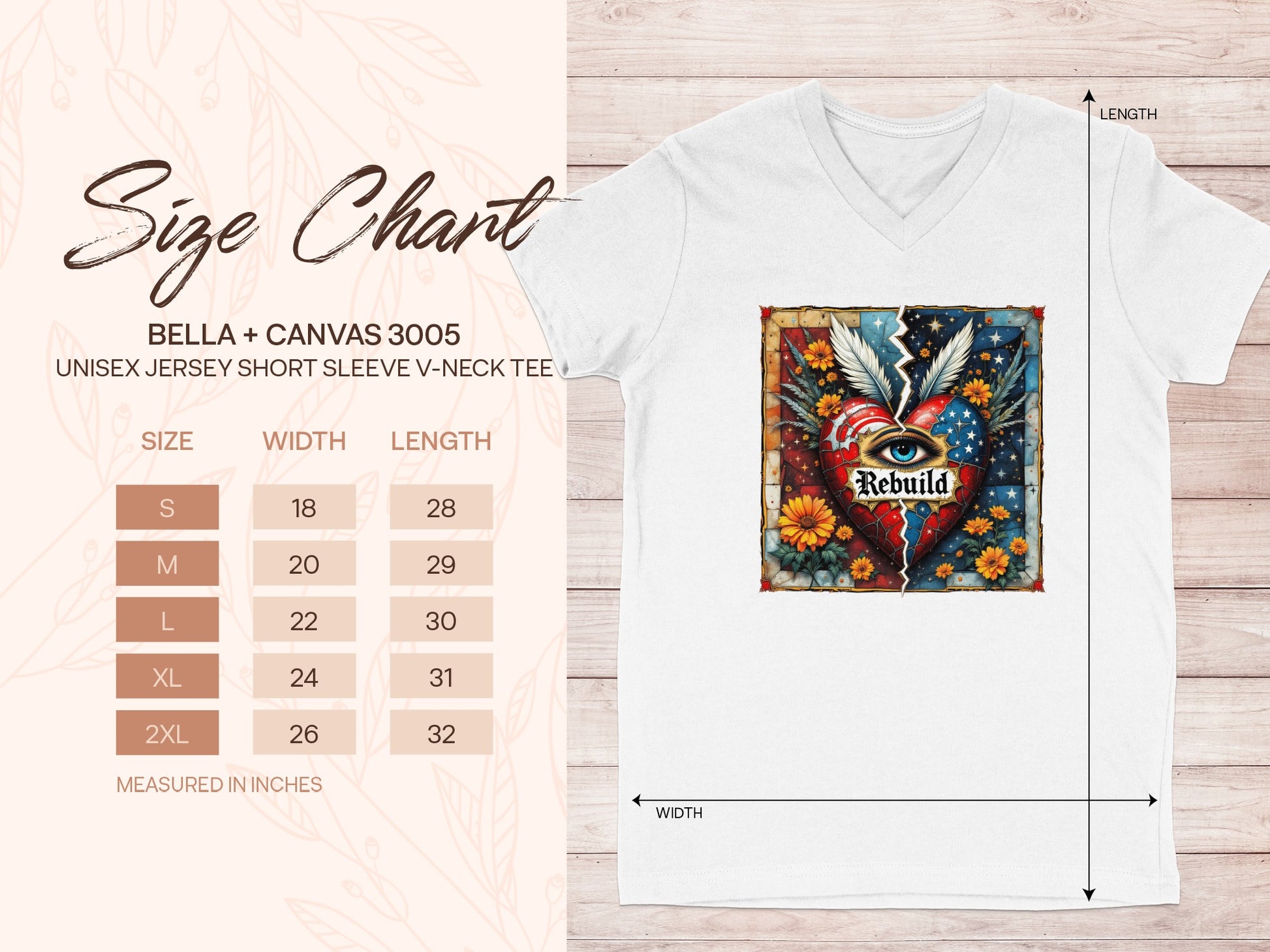 Rebuild Artistic Graphic Unisex V Neck Tee product type