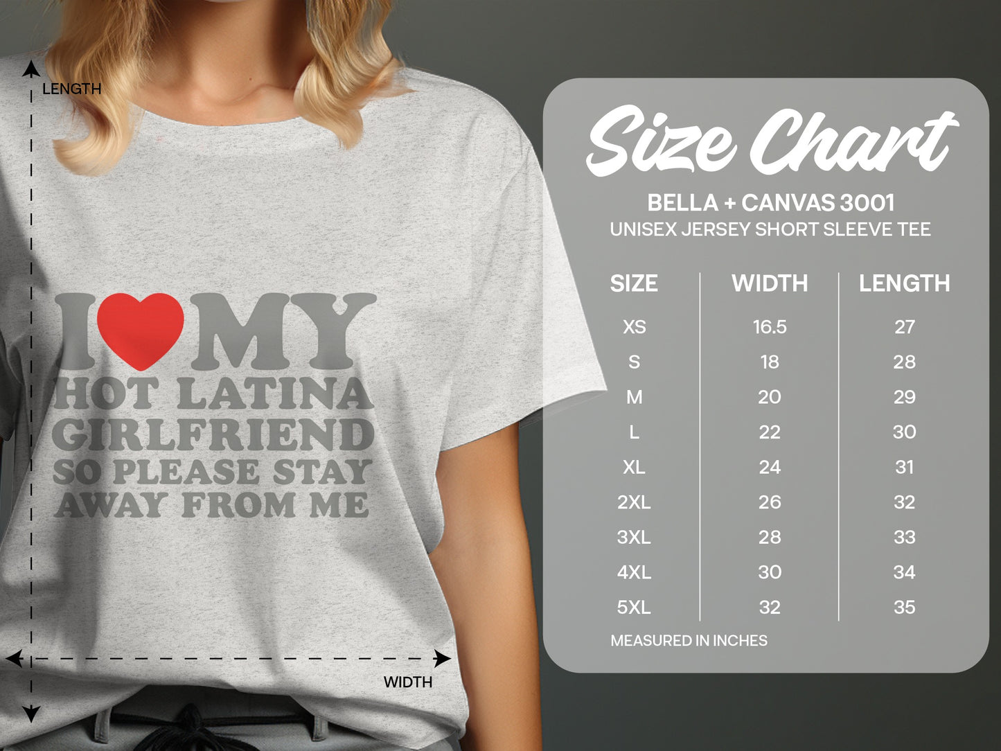 I Love Hot Latina Girlfriend Fun Graphic Tee product