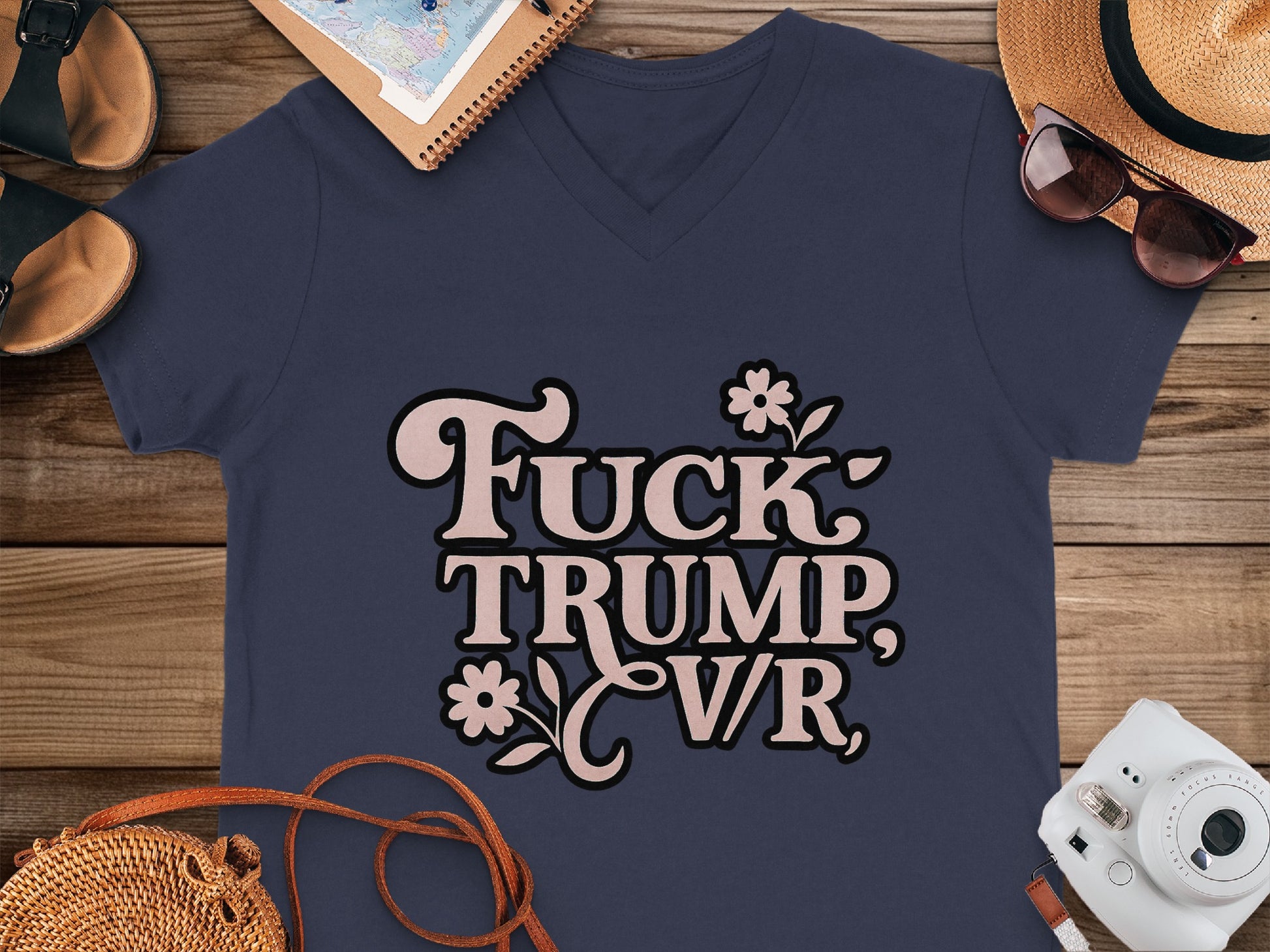 Fuck Trump C/V/R Graphic T-Shirt