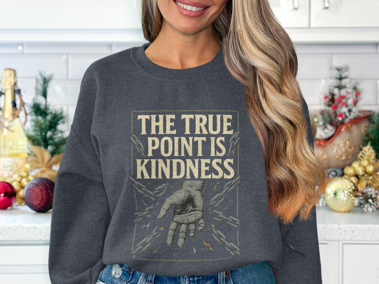The True Point Is Kindness Graphic Sweatshirt product type