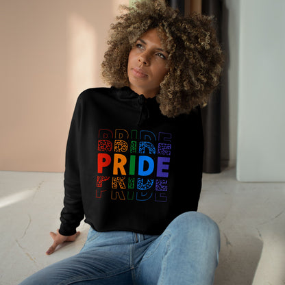 Pride Rainbow Crop Hoodie | LGBTQ+ Fashion, Cute Streetwear, Summer Style, Gift for Pride Month, Casual Outfit