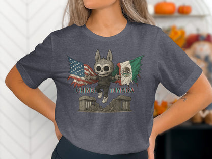 Chinga Tu Maga Skeleton Character Graphic T-shirt product