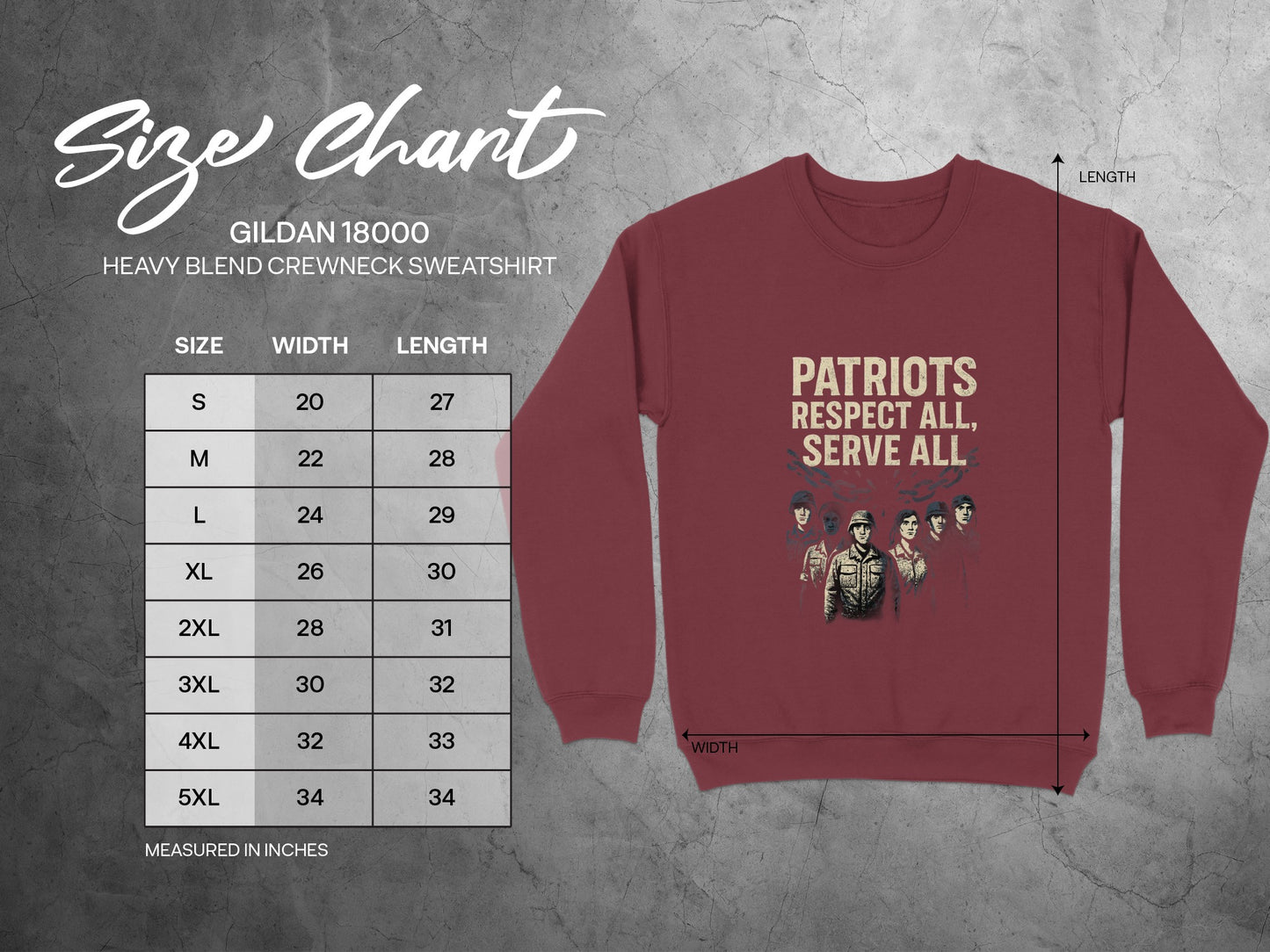 Patriots Respect All Serve All Graphics Sweatshirt product