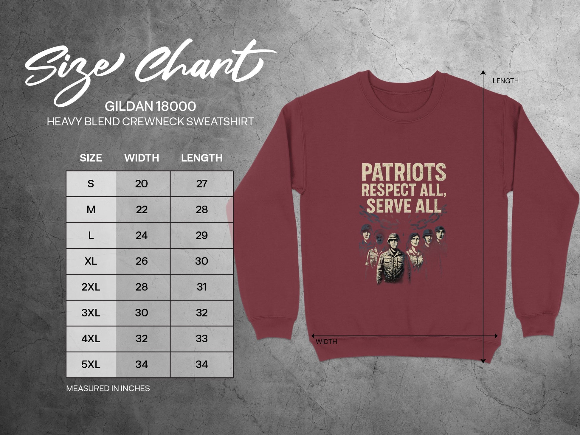 Patriots Respect All Serve All Graphics Sweatshirt product