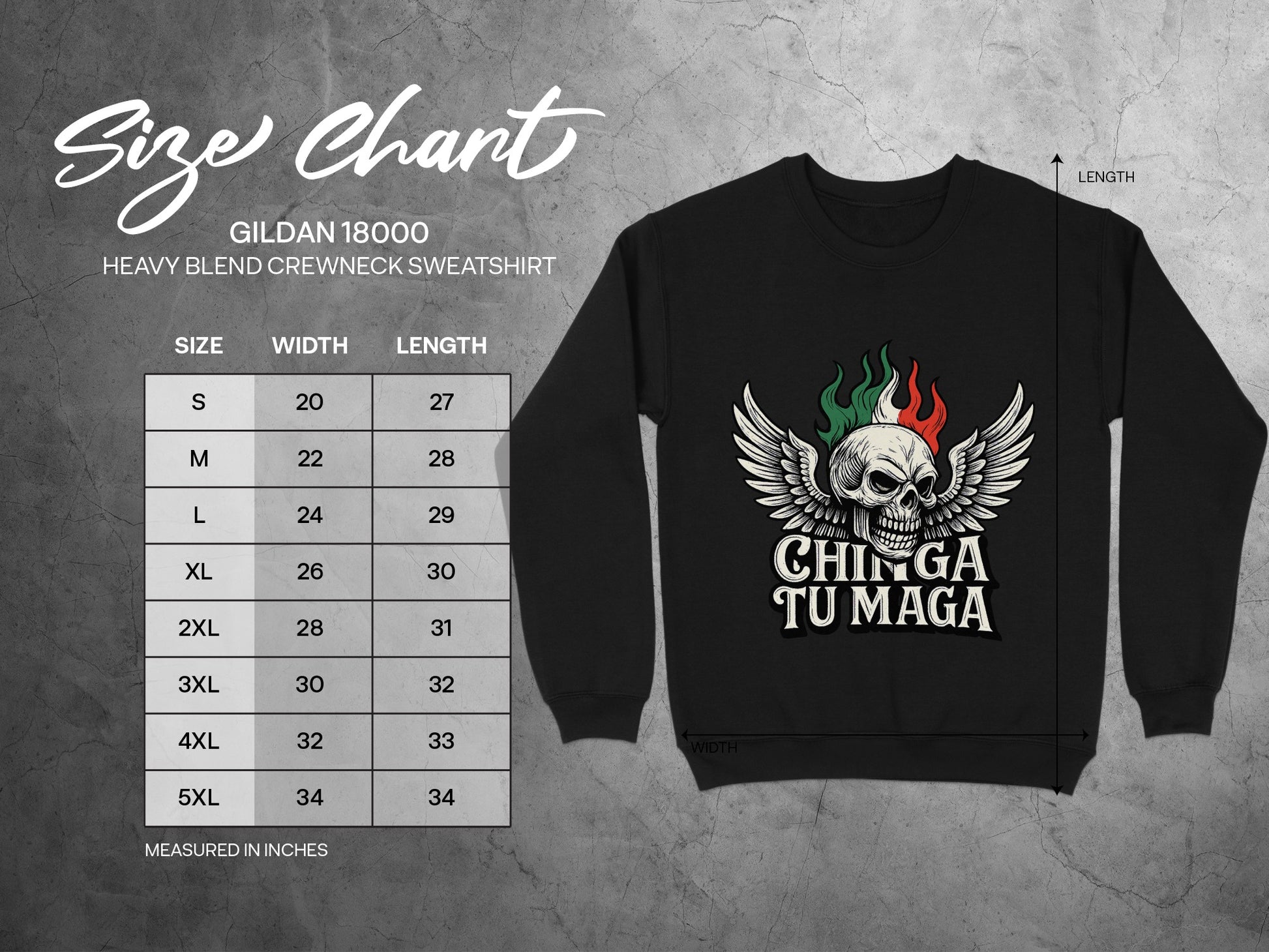 Skull With Wings Graphic Heavy Blend Sweatshirt product
