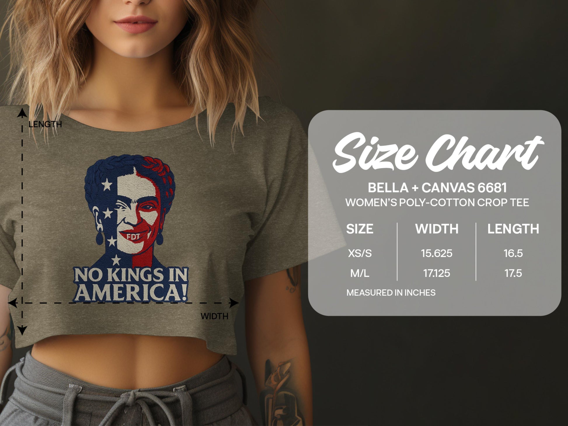 No Kings In America Women's Crop Tee product