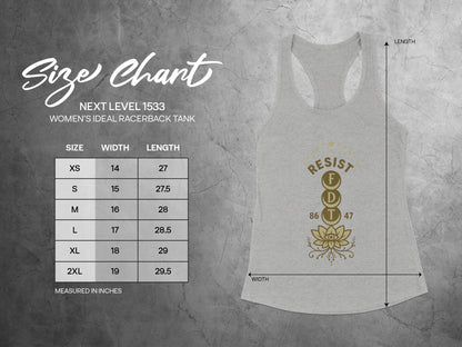 Resist Fear Doubt Womens Ideal Racerback Tank