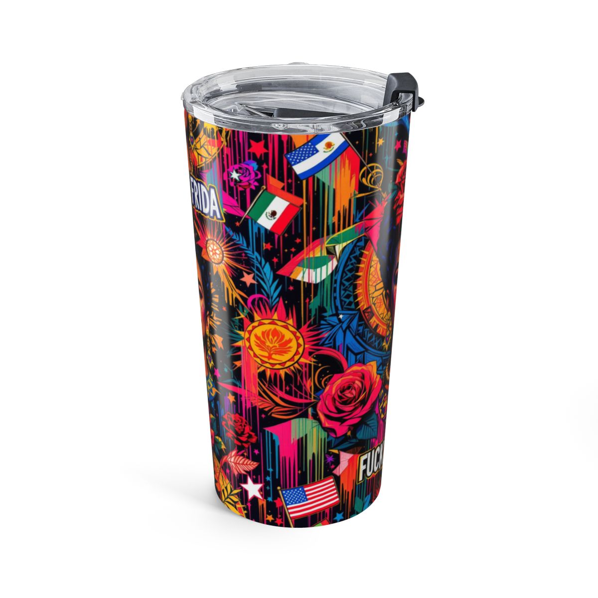 Colorful Cultural Icons Artwork Tumbler
