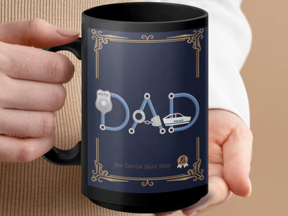 Unique Police Themed Best Dad Mug Product