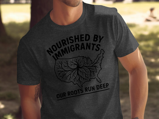 Nourished by Immigrants Our Roots Run Deep Shirt