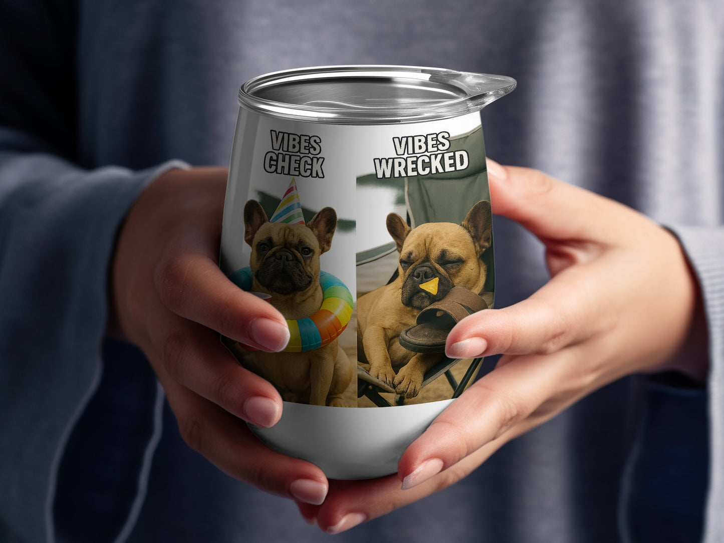 Vibes Check Vibes Wrecked Funny Dog Print product