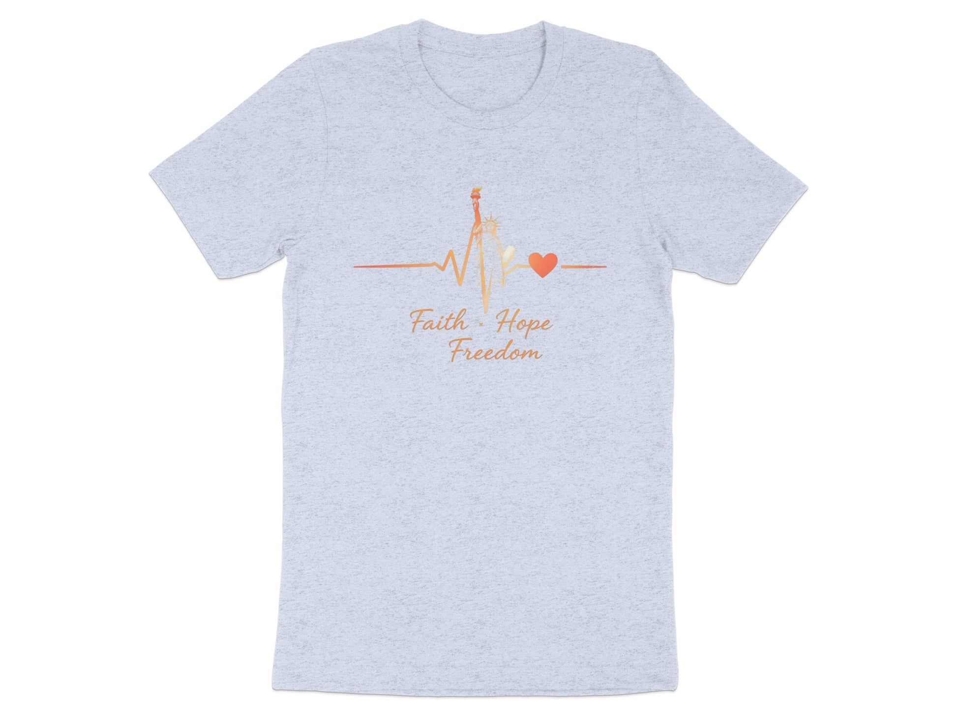 Faith Hope Freedom Heartbeat Design T-shirt product type