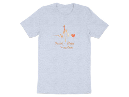 Faith Hope Freedom Heartbeat Design T-shirt product type