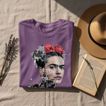 Women's Graphic Tee with Artistic Face Print product