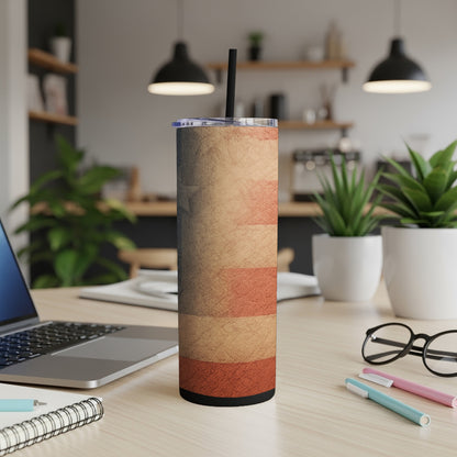 Rustic American Flag Patriotic Tumbler for Hot Cold Drinks product