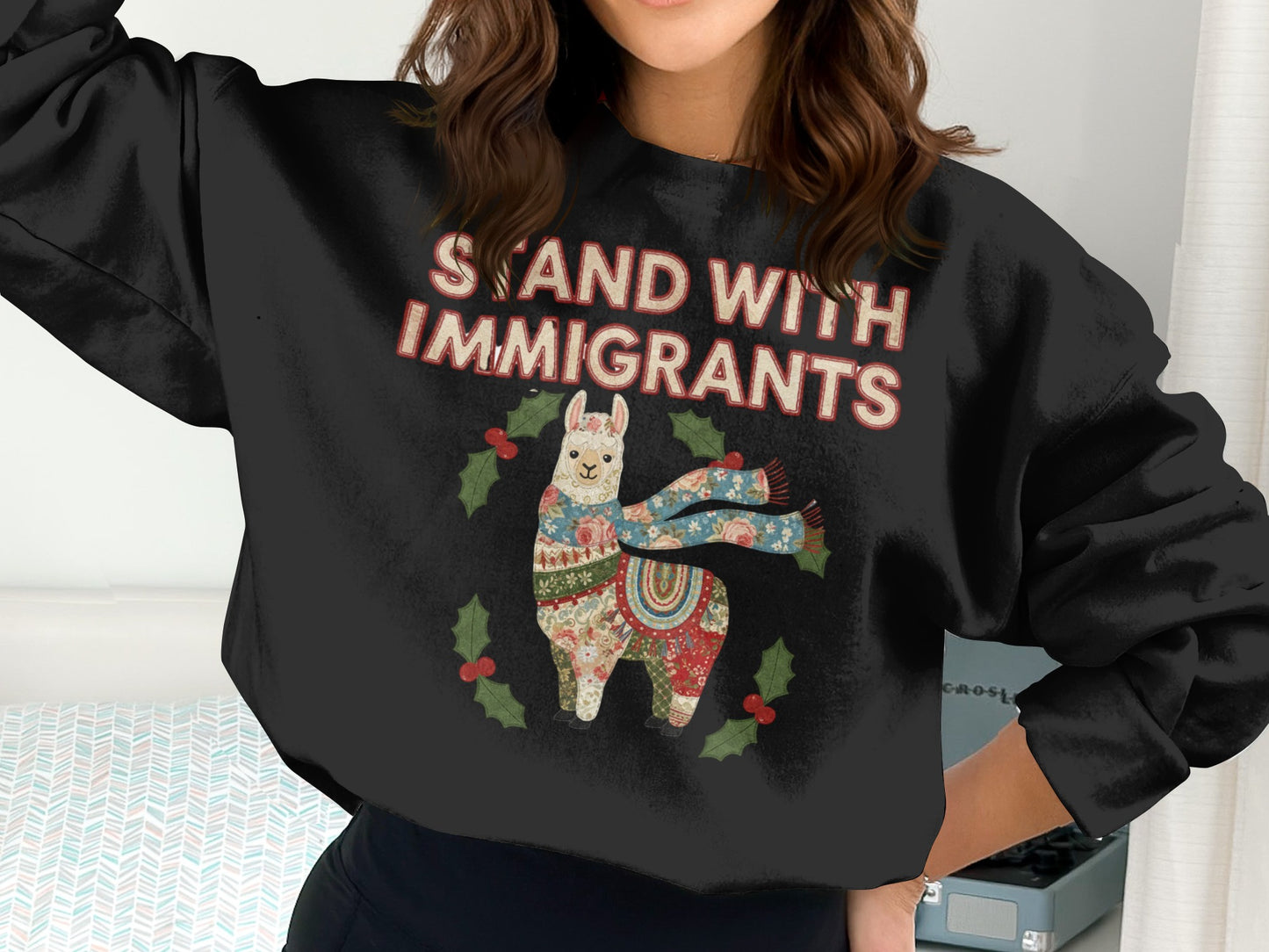 Stand With Immigrants Alpaca Sweater product