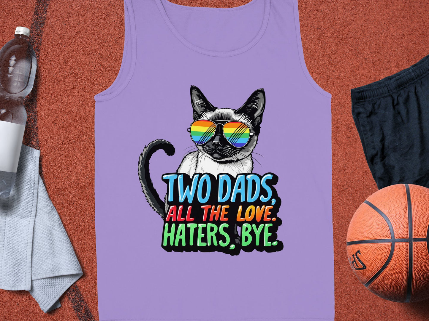 Two Dads All The Love Haters Bye Tank Top Product Type