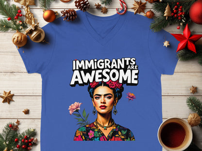 Immigrants Are Awesome Frida Kahlo Art T-Shirt Product
