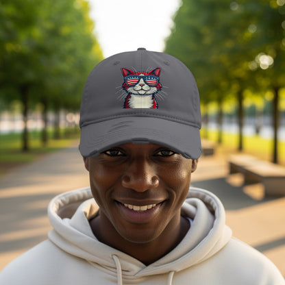 Stylish Cat Wearing Sunglasses Design on Hat product