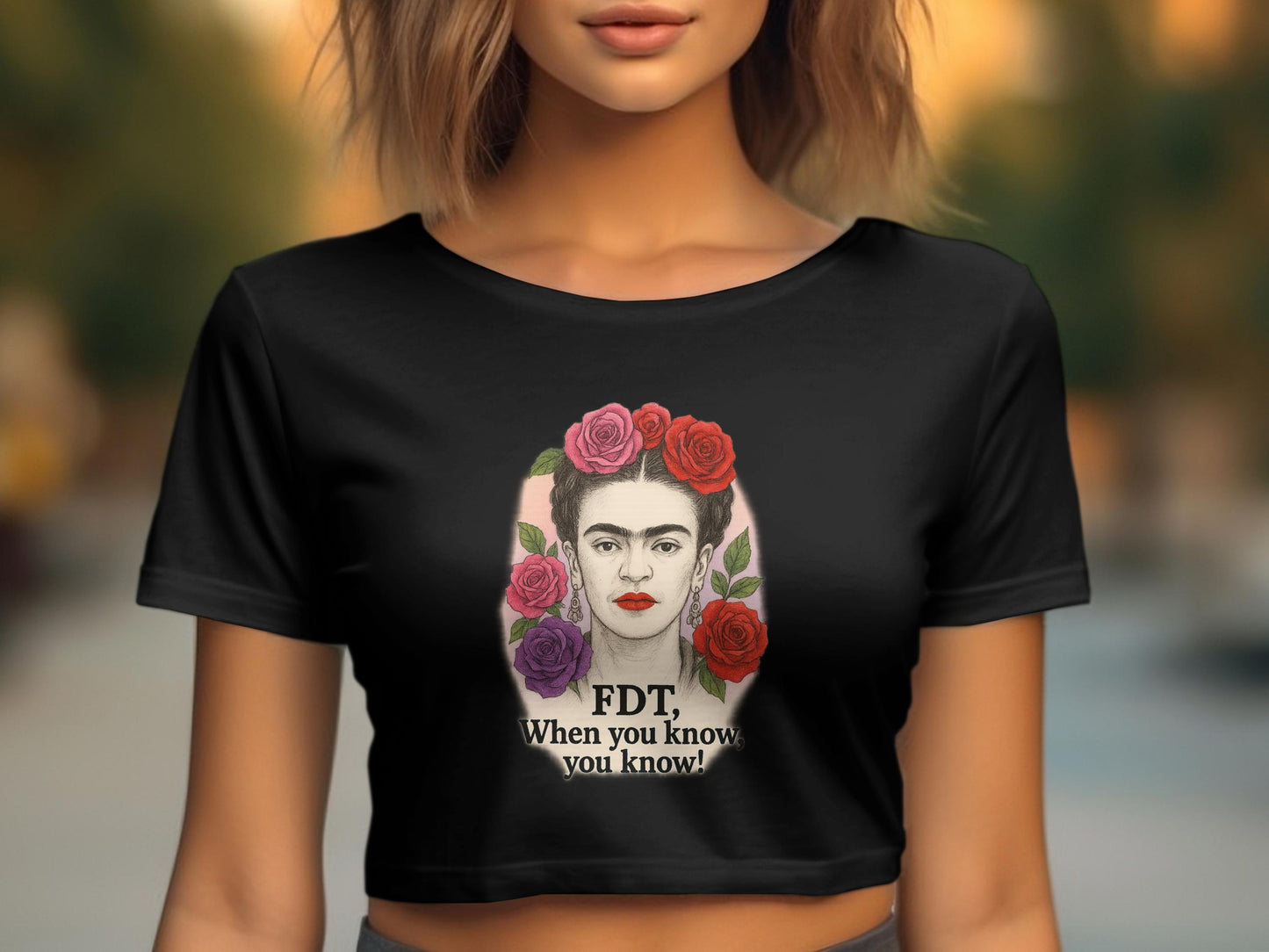FDT When you know you know short sleeve crop top product