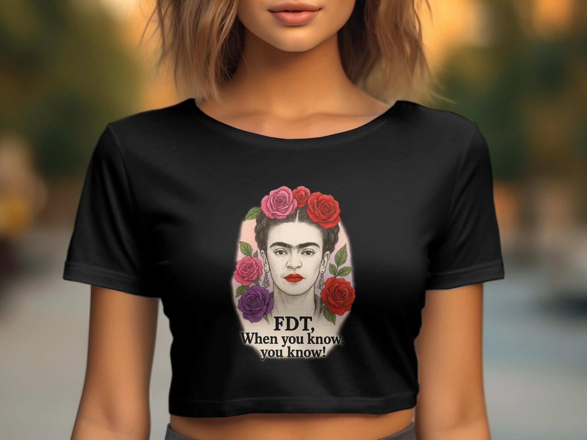 FDT When you know you know short sleeve crop top product