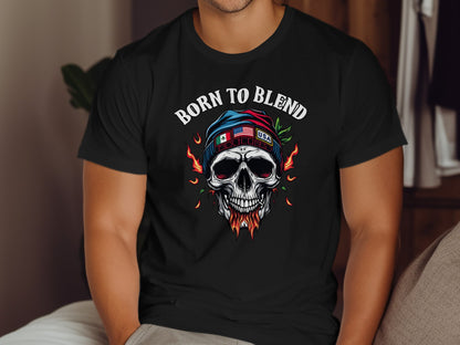 Born to Blend Skull with Headband T-shirt product type