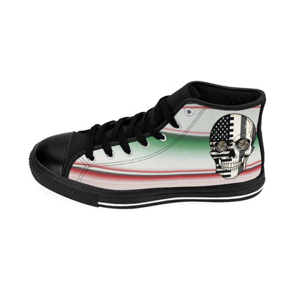 Stylish High-Top Sneakers with Skull Design, Unique Footwear for Casual Outfits, Streetwear, Edgy Fashion, Perfect for Gifting