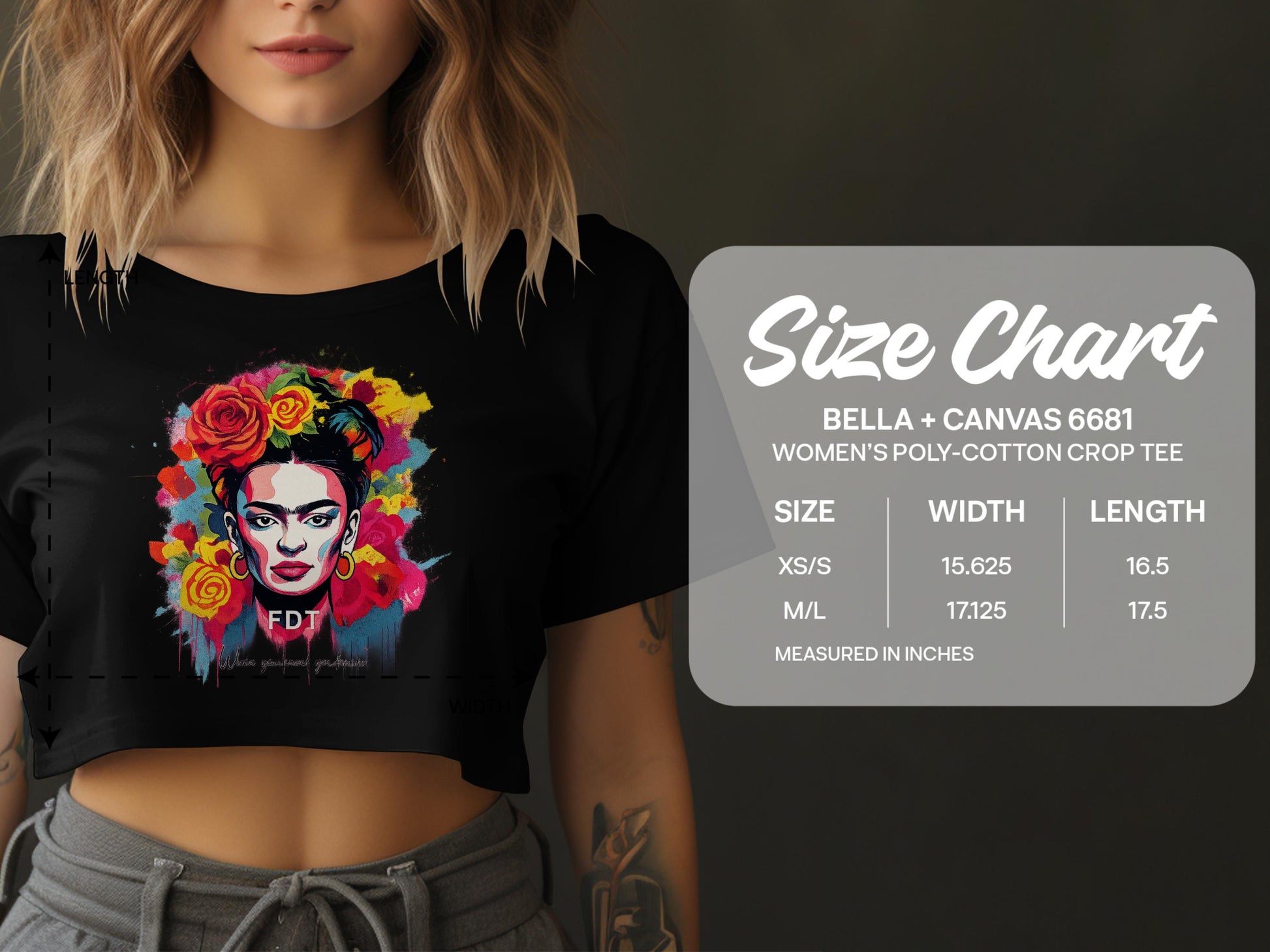 Vibrant and Artistic Women's Poly-Cotton Crop Tee product