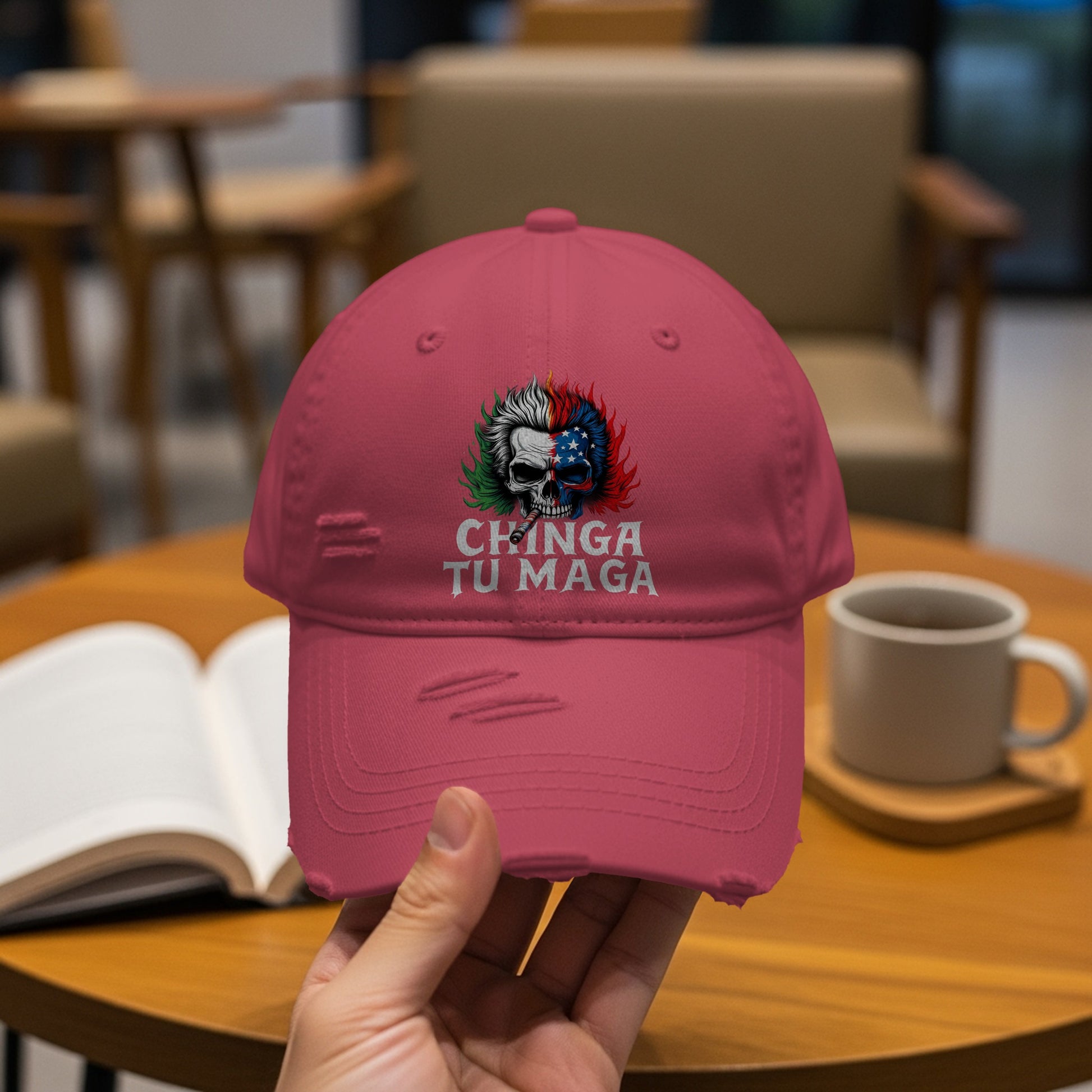 Statement Embroidered Cap Chinga Tu Maga Hat product