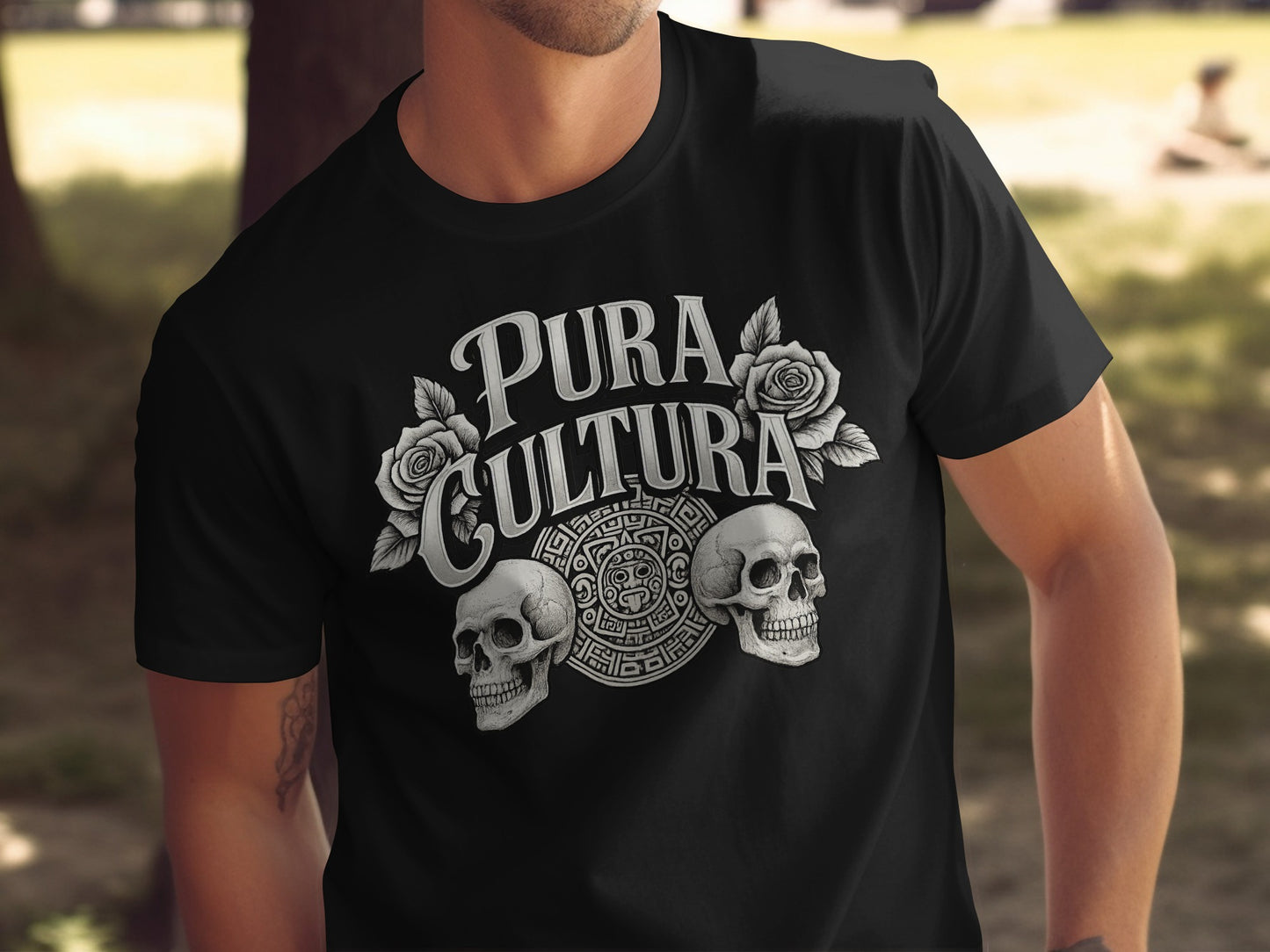 Pura Cultura Skull and Rose Graphic T-Shirt product