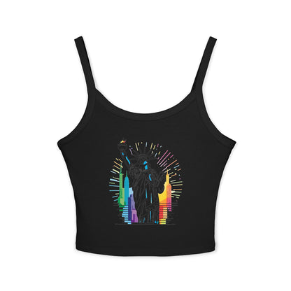 pride tank top Statue of Liberty Women's Spaghetti Strap Tank Top